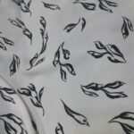 Sumi Hana Japanese Print Cotton – Monochrome Floral Elegance