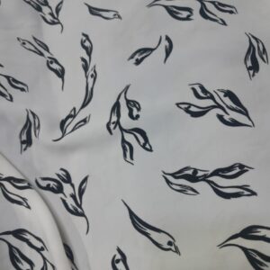 Sumi Hana Japanese Print Cotton – Monochrome Floral Elegance