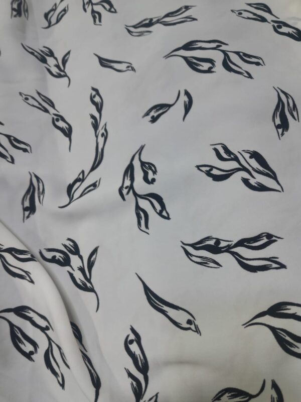 Sumi Hana Japanese Print Cotton – Monochrome Floral Elegance