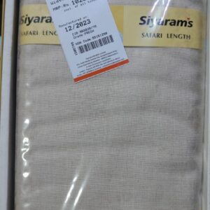 Siyaram’s SN-TOHFA Safari Length Suiting Fabric  Cream Beige