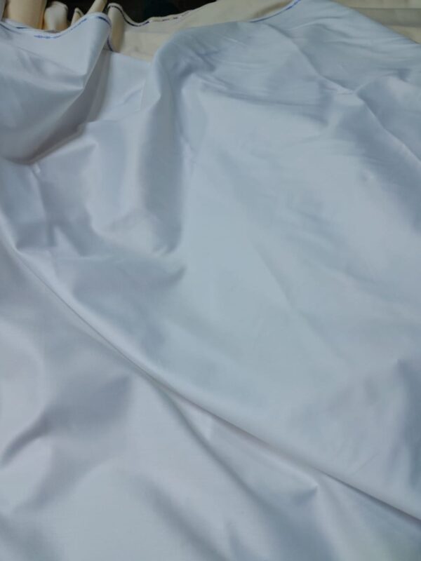 Premium Plain White Shuting Fabric – Smooth Finish, Ideal for Formal & Uniform Wear