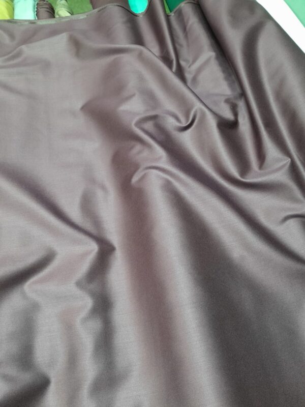 Dark Chocolate Brown Poly-Viscose Suiting Fabric