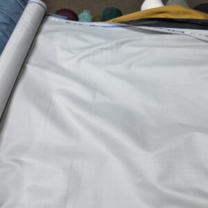 White Plain Poly-Cotton Shirting Fabric