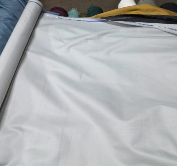 White Plain Poly-Cotton Shirting Fabric