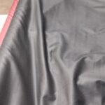 black satin-finish poly-viscose suiting fabric