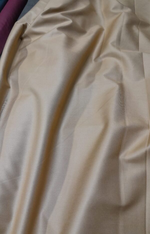 Beige Poly-Viscose Suiting Fabric with Matte Finish
