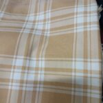 Beige White Windowpane Checks Twill Cotton Shirt Piece