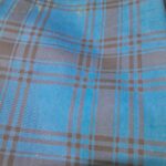 Teal Blue & Charcoal Grey Twill Cotton Check Shirt Fabric