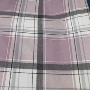 Men's Premium Twill Cotton Shirt Piece – Lavender & White Checkered Fabric