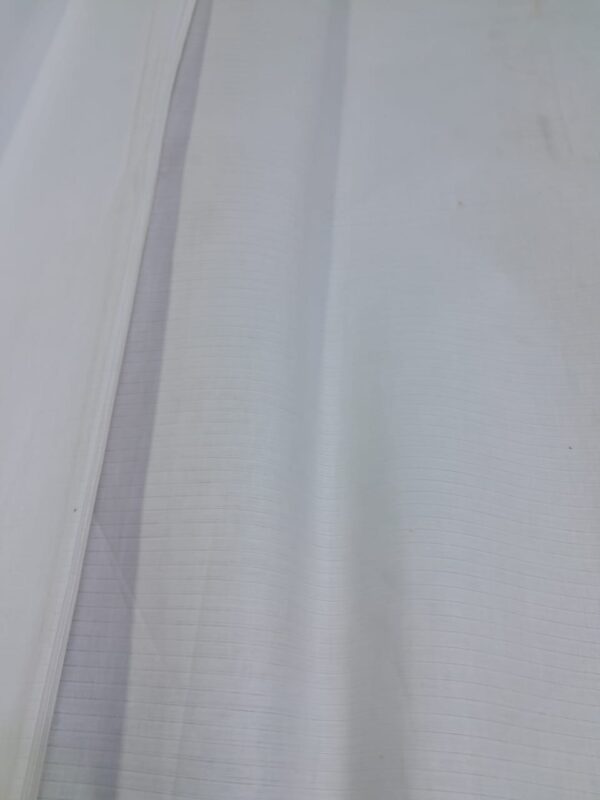 White Formal Self-Stripe Cotton Shirt Fabric – Premium Office Wear Material"