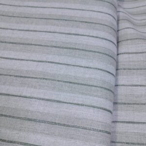Sage-Green Pinstripe Linen Blend Fabric”