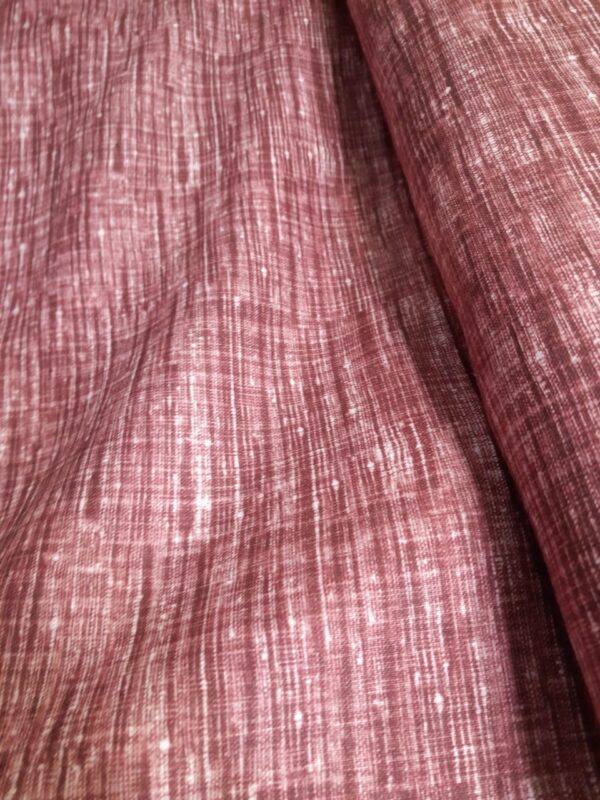 Dusty Rose Slub-Textured Linen Blend Fabric - Image 2