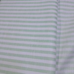 Mint-Green & White Breton-Stripe Linen-Blend Fabric