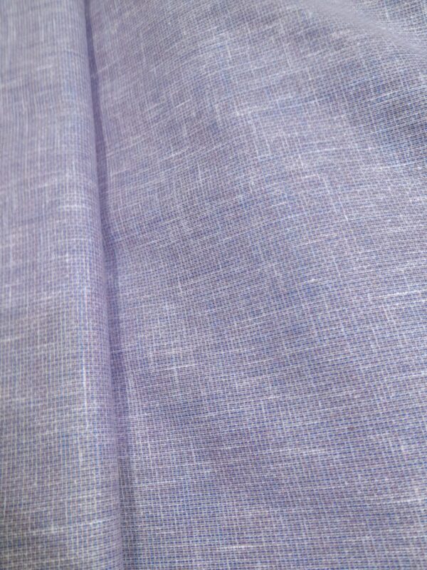 Lavender Mélange Chambray Cotton Blend Fabric – Soft Finish for Shirts & Kurtas"