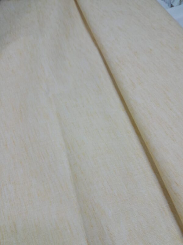 Pastel Yellow Cotton Slub Fabric - Image 2