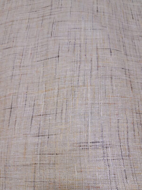 Textured Grid Weave Jute-Look Cotton khadi Fabric