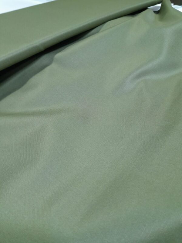 Olive Green Poly-Viscose Suiting Fabric - Image 3