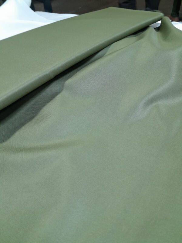 Olive Green Poly-Viscose Suiting Fabric - Image 2