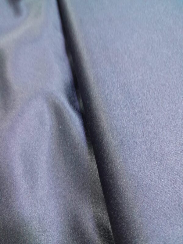 Midnight Blue Satin T/R Suiting Fabric - Image 2